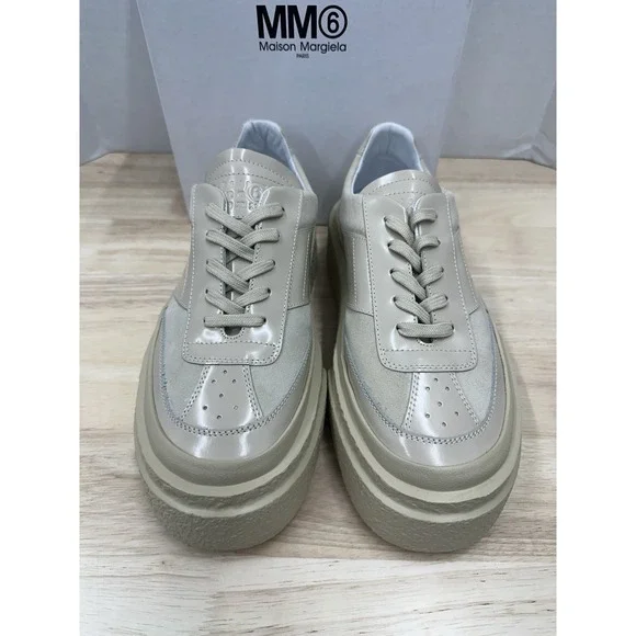Maison Margiela MM6 Women's 39 US 9 Chunky Gambetta Sneakers Beige Shoes - Picture 7 of 10